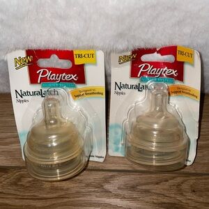 Vintage Playtex Naturalatch Tri-Cut Bottle Nipples NOS NEW